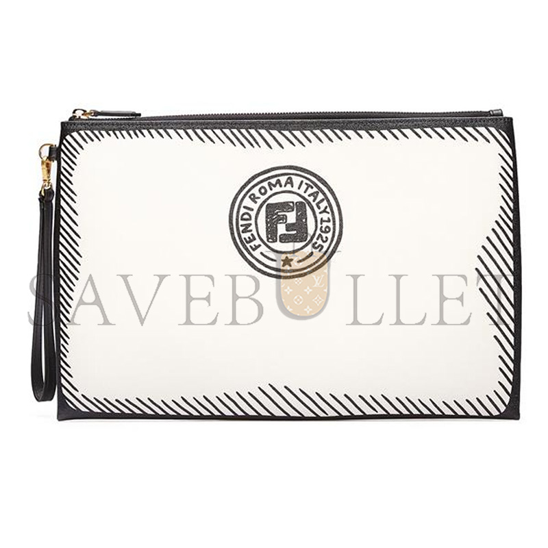 F**di coated fabric clutch 8n0178adbsf1c7a (30*20*1cm)